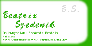 beatrix szedenik business card